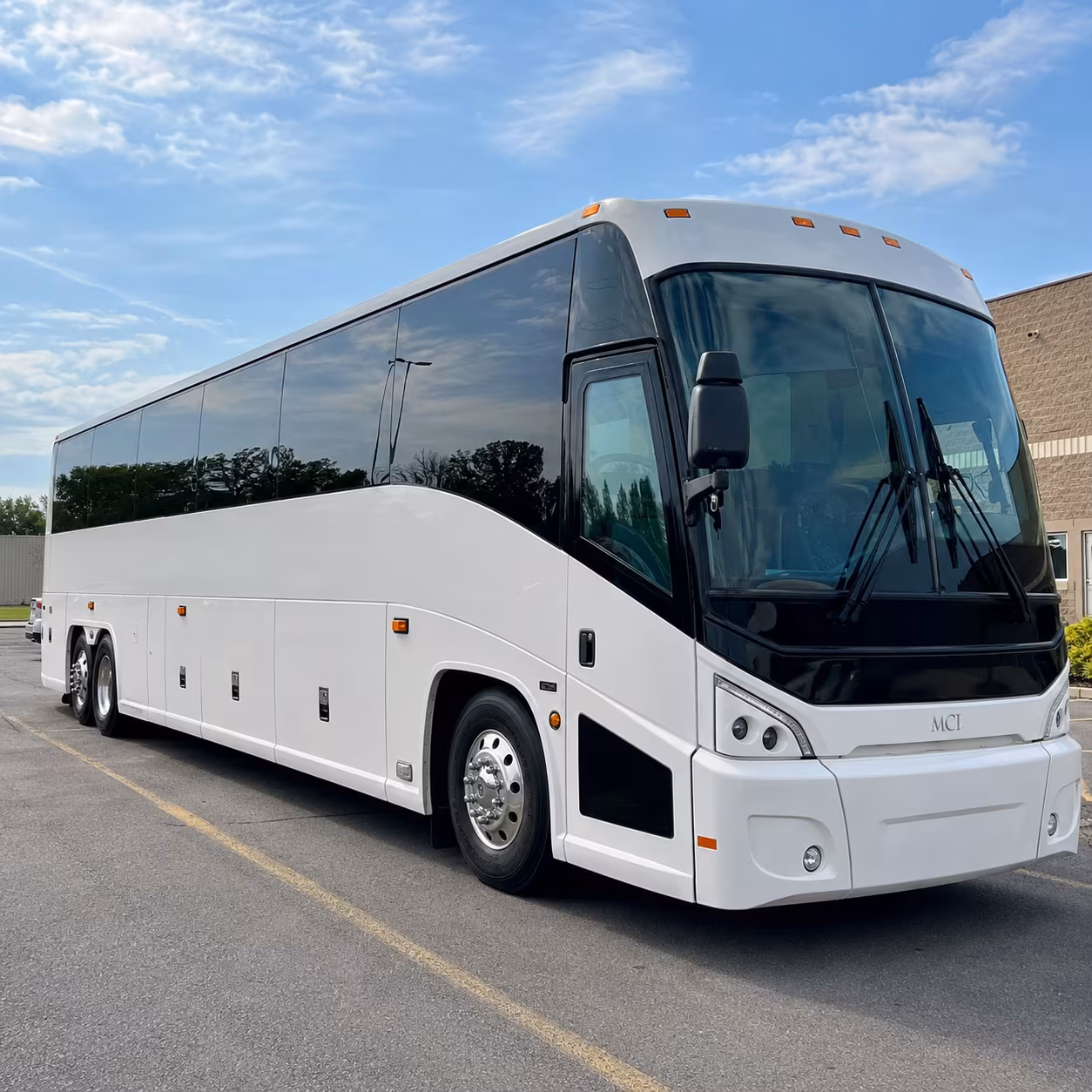 moore charter bus rental exterior